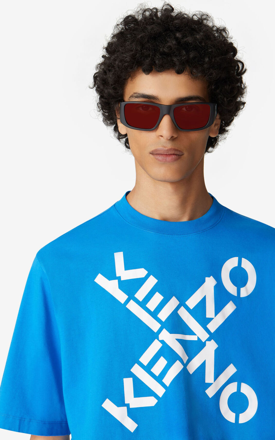 Camisetas Kenzo Sport Big X Hombre Azules OUP235918